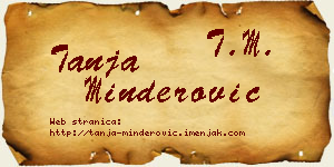 Tanja Minderović vizit kartica